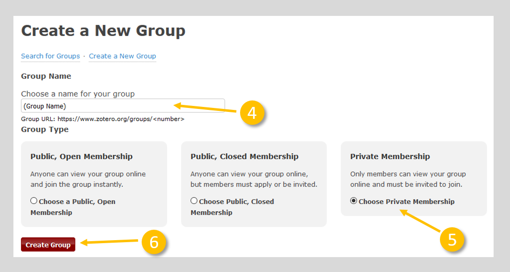Image of group settings page with name and membership permissions